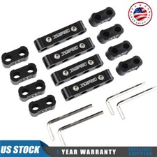 New Black 12 Pcs Aluminum Engine Spark Plug Wire Separator Divider 8mm 9mm 10m