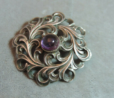 Vintage Scottish Silver Brooch, Luckenbooth By John Hart JH Iona & 1962