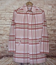 Elle | Top Notch Pink Plaid Car Coat Size Xs Nwt