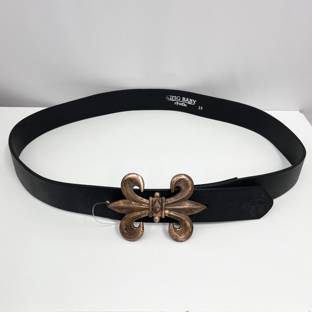 King Baby Studio Chosen Belt Buckle & Strap Black Leather  display picture 1