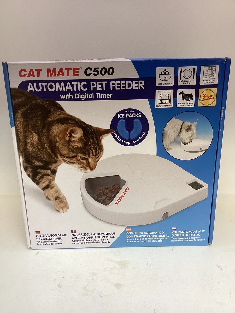 Cat Mate C500 Automatic Pet Feeder with Digital Timer for Cats and