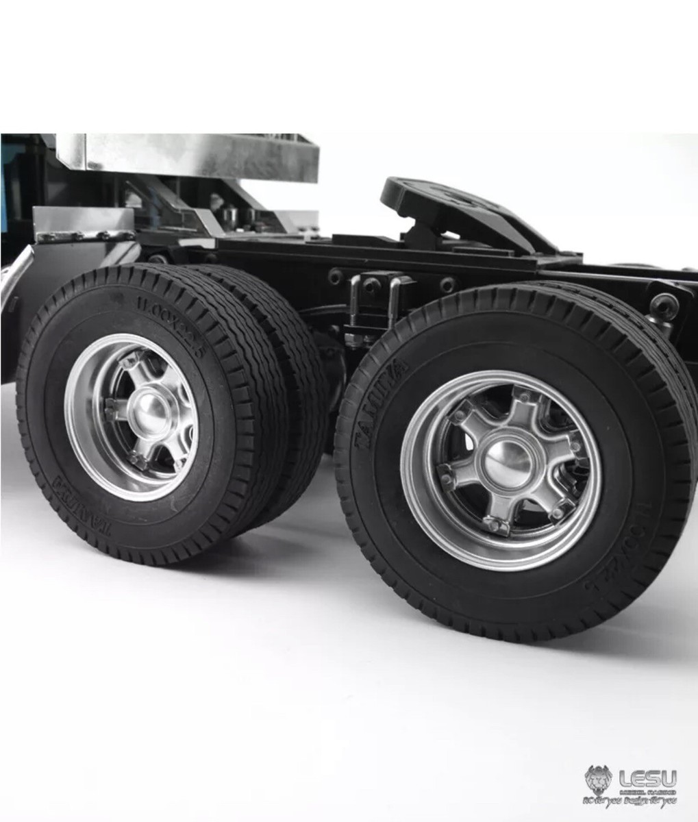 Ruota Posteriore In Alluminio Lesu Per Trattore Tamiya 1/14 &ndash; Mozzo 12mm, W-2031