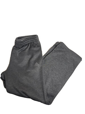 Adidas Mens Sweatpants Fleece Gray Size Large