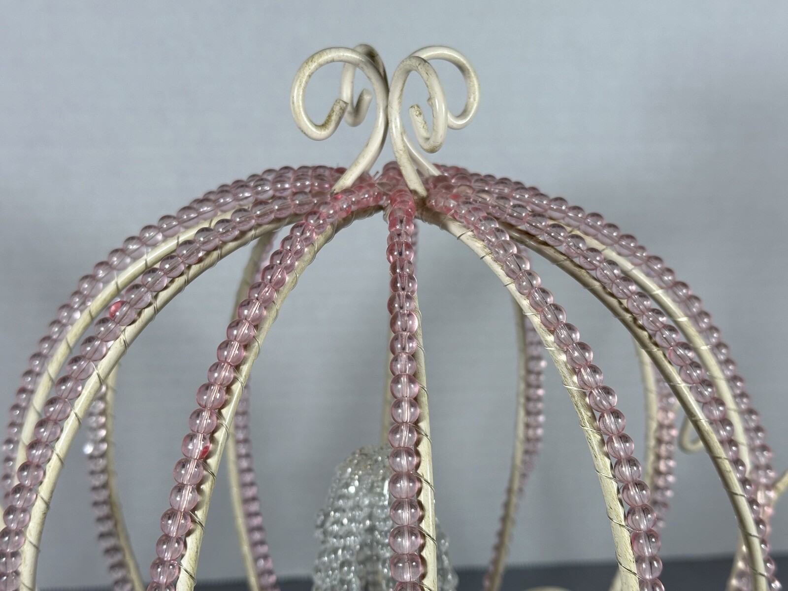 Cinderella Beaded Carriage Lamp Pottery Barn Princess Nightlight Retired WORKS