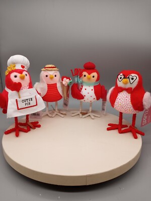 Target Spritz 2023 Set of 4 Valentine's Day Birds Jet Fledge Avi Aerial