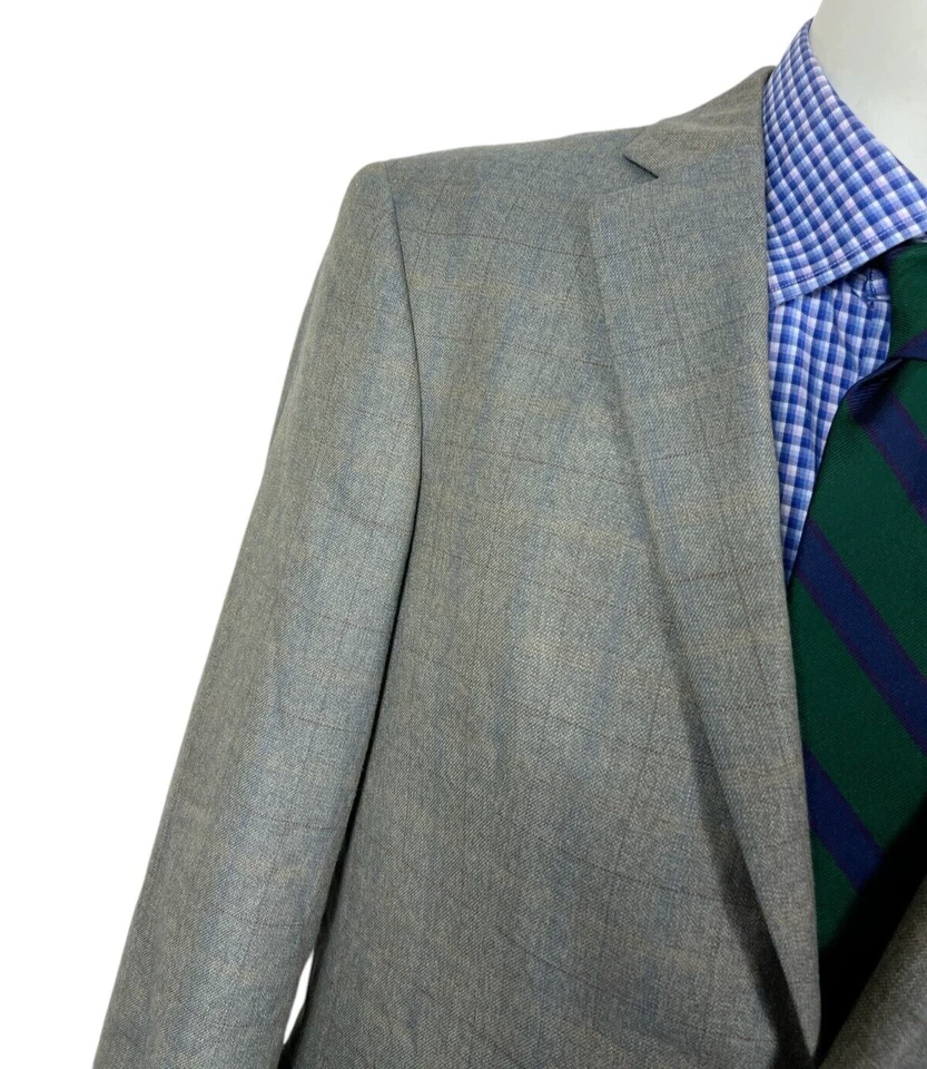 Chaqueta Abrigo Deportivo Jean Paul Germain Gris Ventana 2 Botones Para Hombre 38R Bonita. Foto 3 de 4