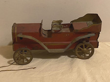 Antique Dayton Schieble Clark Pressed Steel Early Larger Toy Car at-53