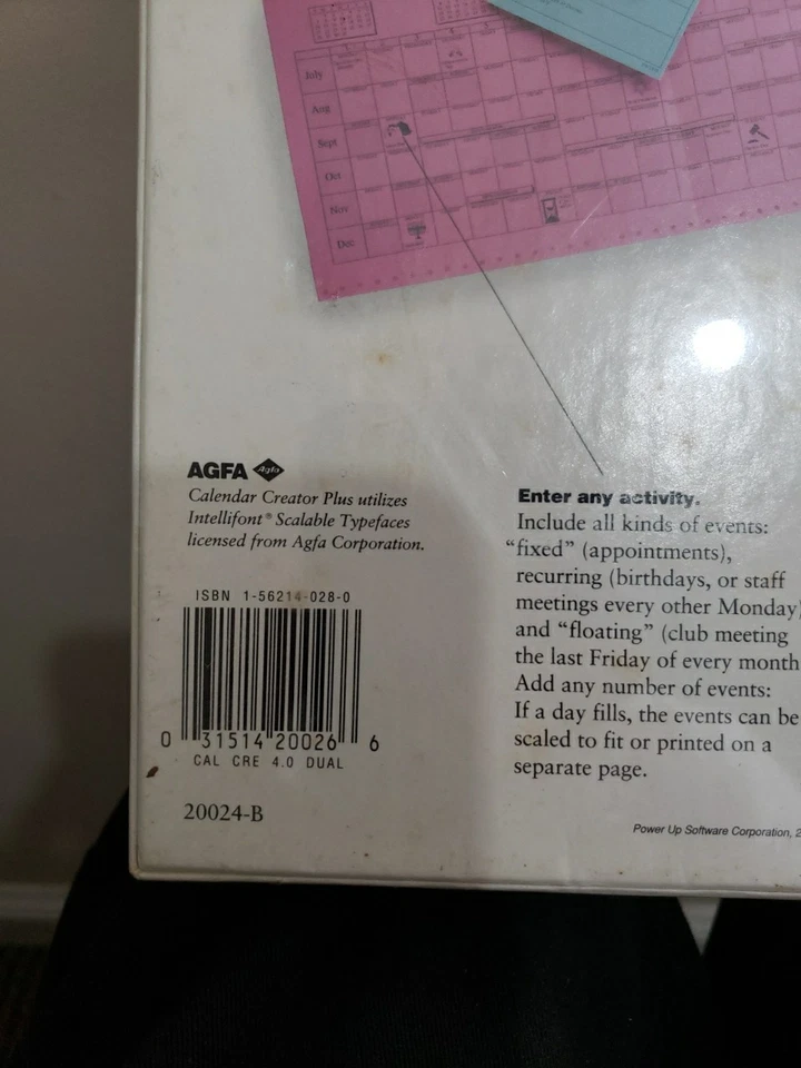 New Vintage Calendar Creator Plus Version 4.0 for MS-DOS New in Sealed Box LOOK! - Image 4 of 4
