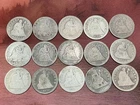 15 SEATED LIBERTY QUARTER LOT AG-GOOD 1853 -1891
