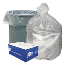 Good 'n Tuff  High Density Waste Can Liners, 31-33gal, 9mic, 33 x 39, Natural, 5