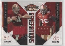 2010 Panini Threads Generations Materials /200 Vernon Davis Brent Jones #1 0nr3