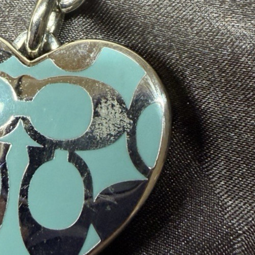 Coach Signature Heart Locket Bag Charm (Small Scratch on Front) thumbnail 2