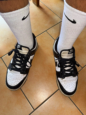 Nike Dunk Low Panda Schwarz/Weiß Herren Sneaker Gr. 45 EU (UK 10) 
