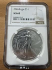 ⭐️2026 S$1 Silver American One Dollar Eagle NGC MS69 Brown Label⭐️