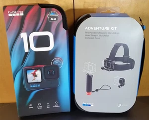 NEW - GoPro HERO 10 Black 5.3K60 23 MP Action Camera Bundle Adventure Kit