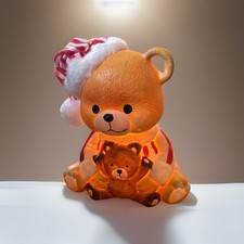 Vintage Teddy Bear Christmas Around The World 1987 Lights Up Nightlight