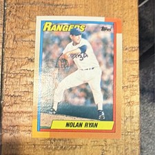 Topps 1990 #1 Nolan Ryan Rangers Baseball Card MLB Base Set Original