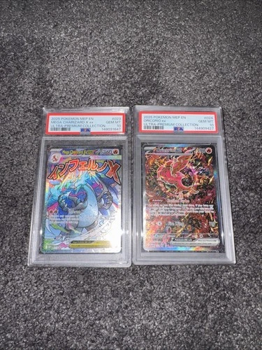 2025 Pokemon UPC Mega Charizard X ex & Oricorio ex PSA 10 graded in sequential