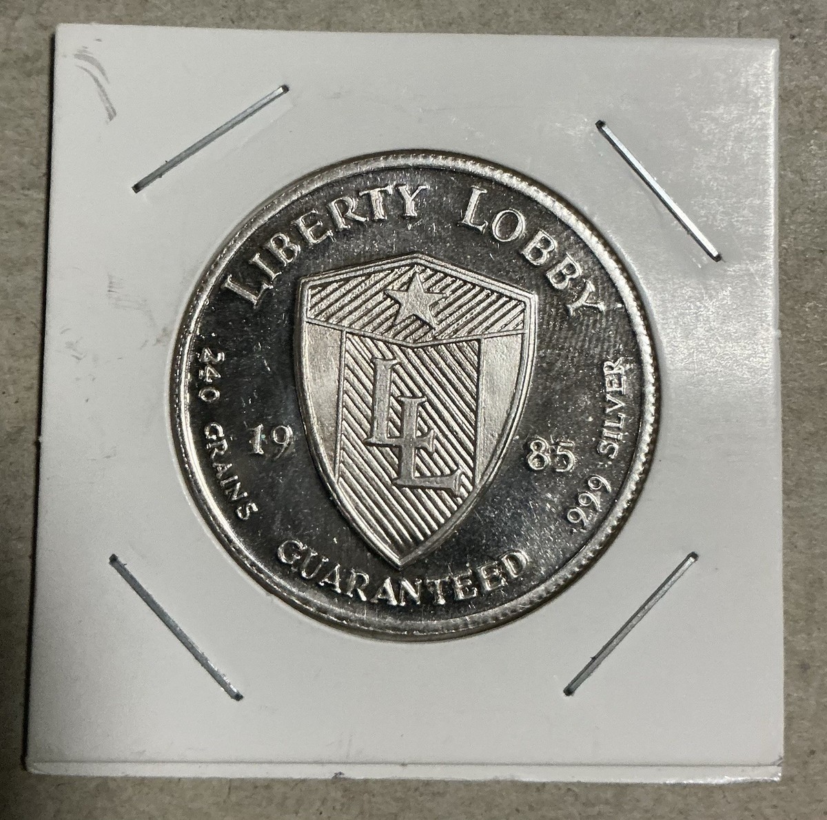 1985 Liberty Lobby 240 grains .999 Silver Medallion Andrew Jackson