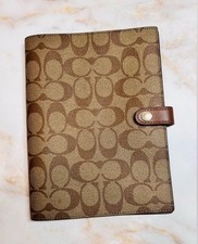 COACH NOTEBOOK In Brown Signature Canvas