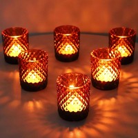 TeelichtgläSer Vintage-Stil 12 StüCk Teelichthalter Glas FüR Hochzeit Dekoration
