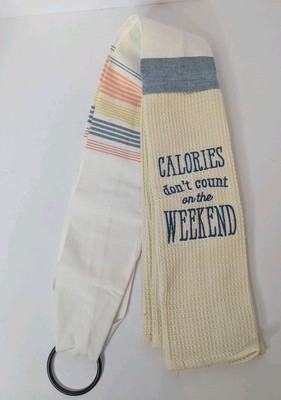 Kitchen Boa Towel Demdaco - Calories Don't Count...Extra Long Over The Shoulder