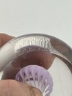 3” Rd  Peter Schiller 1989 Signed Paperweight Hand Blown Art Glass -Pink Detail — photo 9