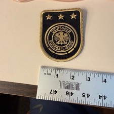 German Football DFB Deutscher Fussball Bund Patch Embroidered Gold Black