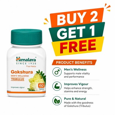 Gokshura Tablets Buy 2 Get 1 Free Natural Men s Wellness Support 60 Tablets
