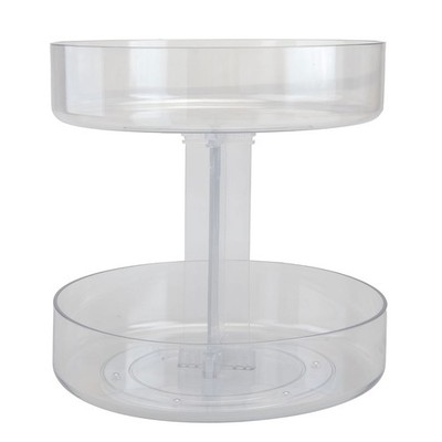 Kosmetik Halter 2 Ebenen Karussell Mädchen Make-up Organizer. Klar