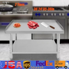 Commercial Work Table Work Table With Backsplash Prep Table For Kitchen, Laundry