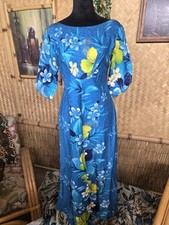 Vintage Sears Hawaiian Fashions Aloha Maxi Dress w1178