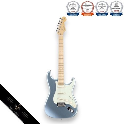 Fender American Deluxe Stratocaster Plus Mystic Ice Blue E-Gitarre