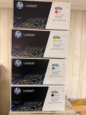 HP CF450A CF451A CF452A CF453A Toner Cartridge 655A OEM NEW SEALED BOXES.