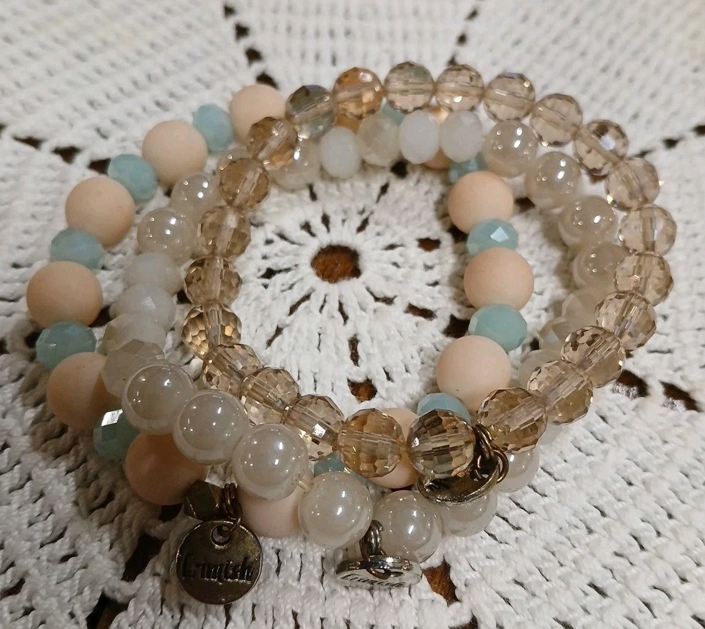 Erimish Beaded Stack Stretch Bracelets Set Of 3 - image 10