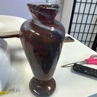 Vintage Murano Hand blown Cat Eye Glass Case Signed 9”