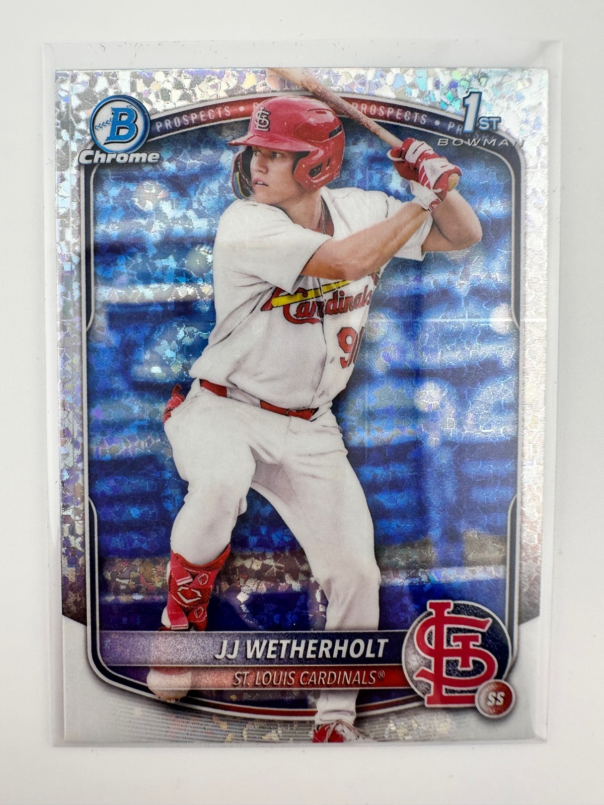 2025 Bowman - Chrome Prospects JJ Wetherholt #BCP-22 Mini-Diamond Refractor (RC)