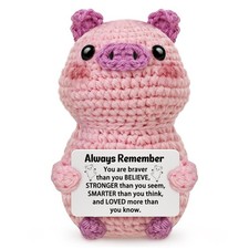 Mini Positive Crochet Pig Gifts for Handmade Crochet Animals