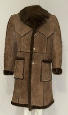 Men's Vintage knee length Shearling coat. Size 40 Marlboro Man