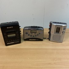 Vintage Lot of 3 Sony Walkman Cassette Players REPAIR / PARTS ONLY