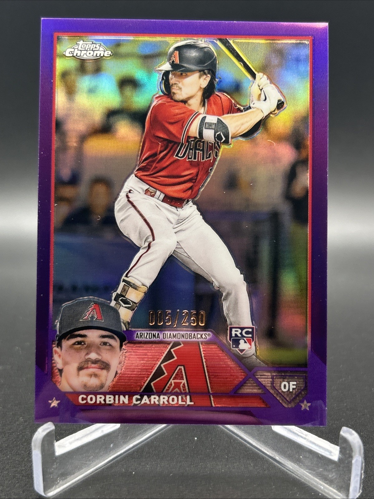 2023 Topps Chrome Corbin Carroll #95 Purple Refractor /250 (RC)