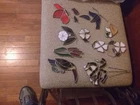 Vintage Tiffany Stained Glass Flowers, Bird And More.