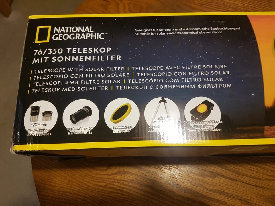 National Geographic Refraktor 76/350 Teleskop mit Sonnenfilter - Bild 2 von 4