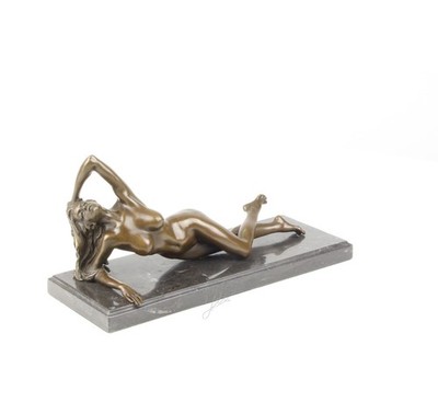 Erotische Bronzefigur, weiblicher Akt, Erotikfigur, Sinnlichkeit