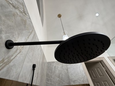 Pfister Verve USH-03SHWB Matte Black Modern Round 10'' Raincan Showerhead | NEW