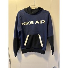 Nike Jumper Mens XS NAVY NIKE AIR Fleece Long Sleeve Hoodie winter Size XS
