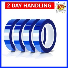 4 Rolls 10mm x16m52FT Blue Heat Tape High Temperature Heat Resistant Tape Hea...