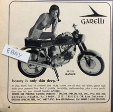 1969 Ad. 1969 Garelli KL-150 Gladiator Motorcycle.