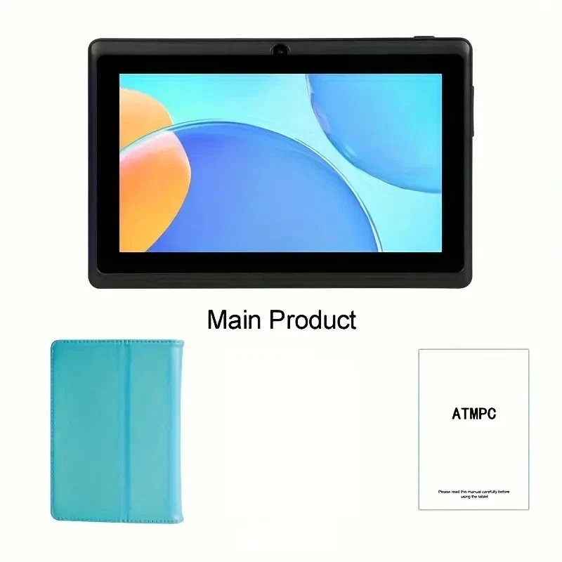 Mini Tablet 7 Pollici Doppia Fotocamera 4GB/ 32GB Android 11 Cover Celeste Incl. - Immagine 2 di 3