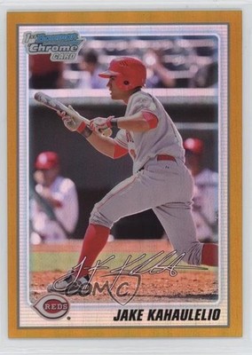 2010 Bowman Chrome Prospects Gold Refractor 32/50 Jake Kahaulelio #BCP88 ms9